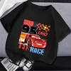 Lightnings Mcqueen T-shirt Cartoon Disney Cars Short Sleeve Tops Boys Basic Tee Children Clothing Cool Printed Tshirt Kids Tees 3