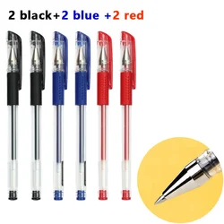 Gel Pens Set with Black, Blue, and Red Refills - Ballpoint Bullet Tip for School & Office Supplies (6pcs mix pen A)