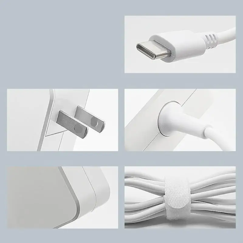 U75B Portable 65W Laptop Head Type C Interfaces Power Supply Adapter Cord Wire Wide Compatibility Safe Use