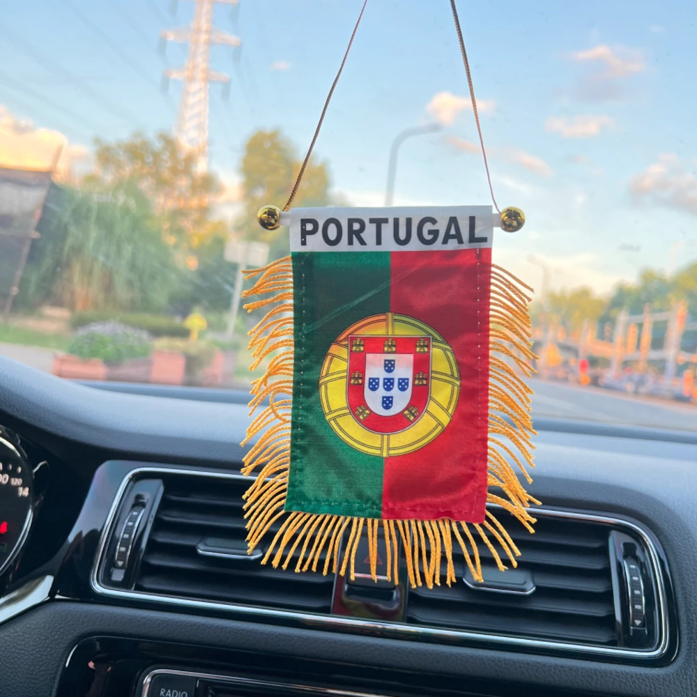 10x14cm Car Window Decoration portugal Hanging pennant Flags portugal Mini Pennant
