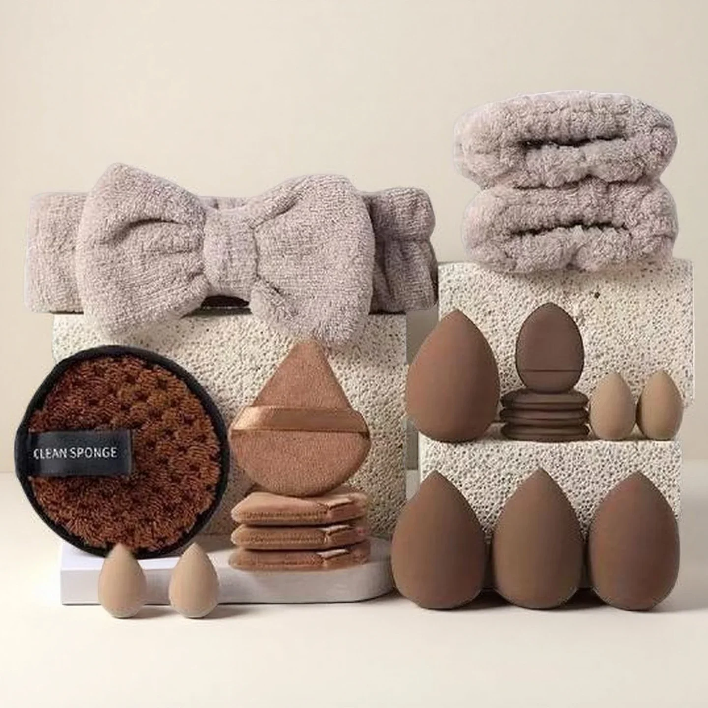 20Pcs Makeup Sponge Kit Beauty Sponges Blender Triangel Powder Puff Mini Make up Sponges For Liquid Foundation Concealer Cream