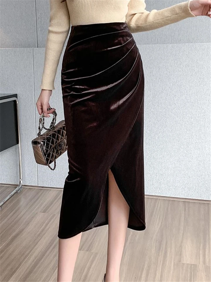 スカート Laubeblanc Velvet Pencil Skirt S 再入荷】Velvet Pencil Skirt – L'AUBE BLANC