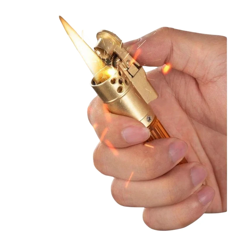 

Mini portable retro kerosene lighter for men's classic grinding wheel ignition transparent oil compartment lighter
