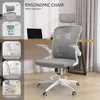 Office Chairs, Ergonomic Office Chair, Computer Chair with Adjustable Headrest, Lumbar Support, 2D Armrest 4