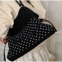Sac à bandoulière de marque Y2k pour femmes, sac à main à pois doux, coréen décontracté polyvalent imprimé léopard marron givré, fourre-tout 2