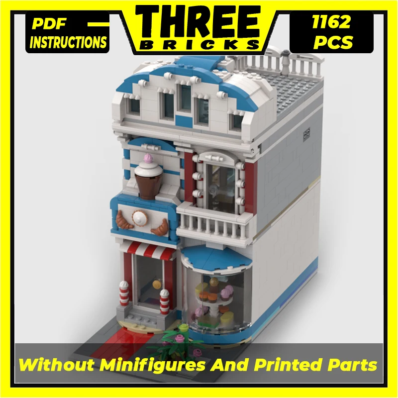 

Moc Building Blocks Modular Street View Candy Shop Technical Bricks DIY Assembly Construction Toys For Childr Holiday Gifts