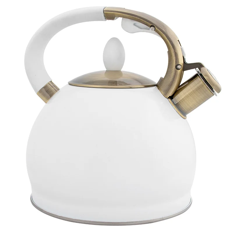 Modern Whistling Tea Kettle Stainless Steel Teakettle Teapot with Cool  Touch Ergonomic Handle Teapot - Pot for Stove Top - AliExpress