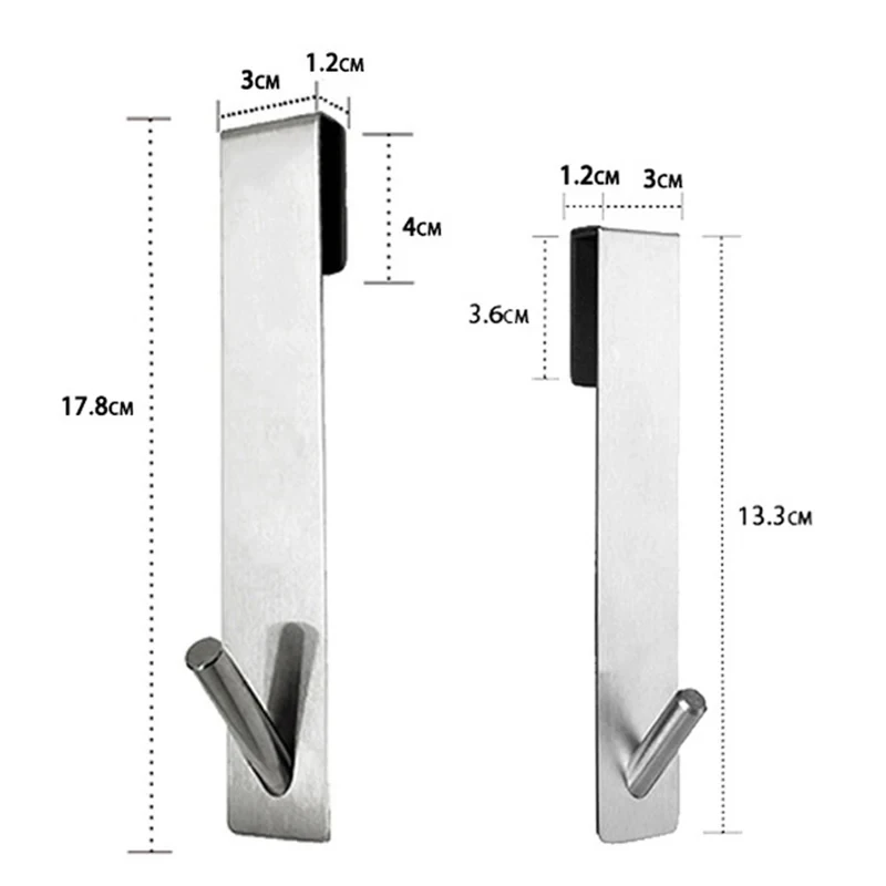 Stainless Steel Over Glass Door Shower Door Back Shower Towel Rack S-Shape Bathroom Bathrobe Hanger Holder Hooks 6