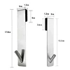 Stainless Steel Over Glass Door Shower Door Back Shower Towel Rack S-Shape Bathroom Bathrobe Hanger Holder Hooks 6