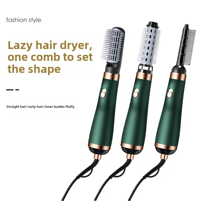 Multi-Functional Hot Wind Comb Straightening Brush Curling Brush 110V Negative Ion Blow Dryer Blow Wind Machine From China