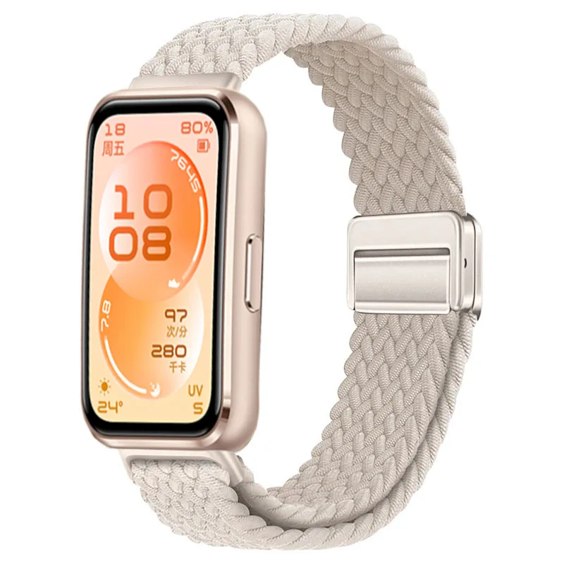 Braided Nylon Loop Strap with Magnetic Buckle - Comfortable Wristband