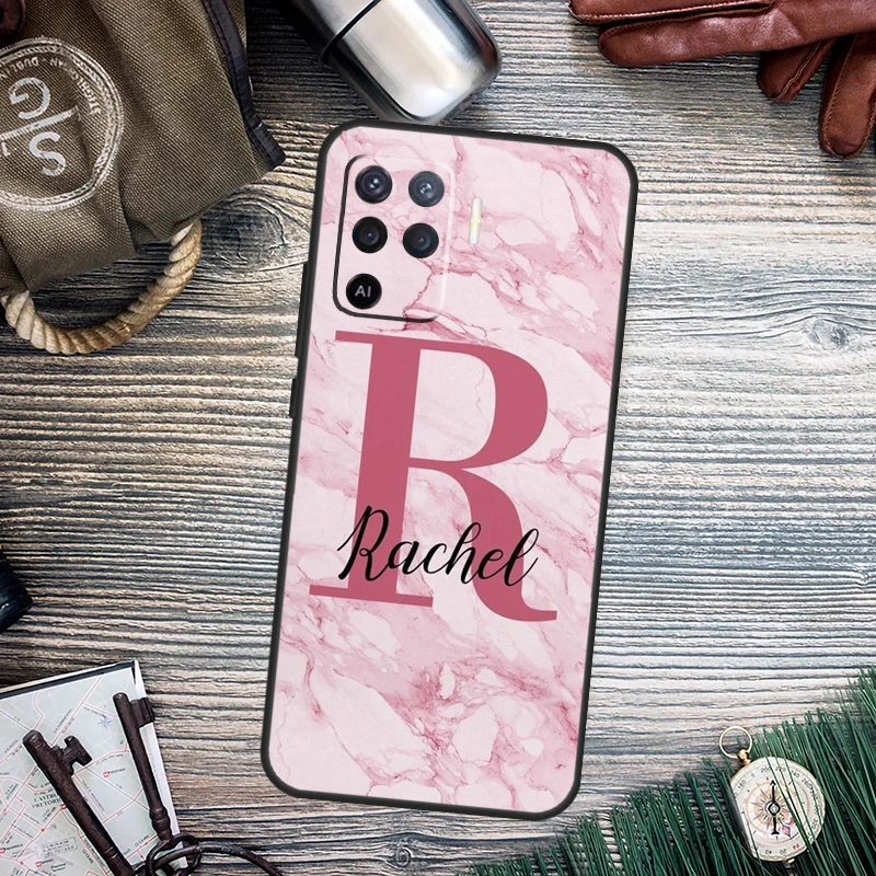 Personalized Custom Marble Initial Name Phone Case