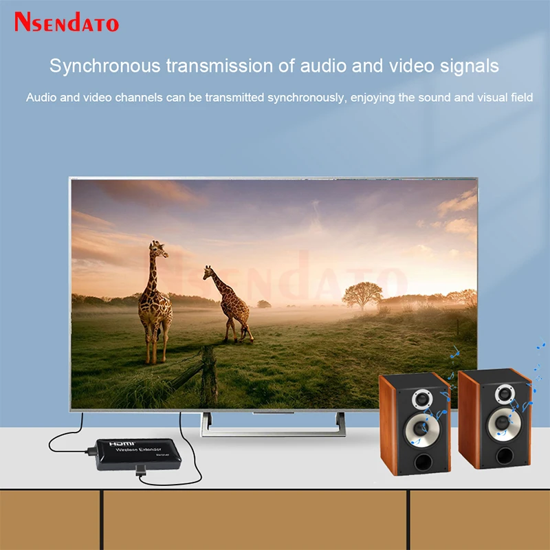 5G Wireless HDMI Extender 150M HDMI Wireless Audio Video Transmitter and Receiver Extender Share Screen Display for PS4 PC to TV