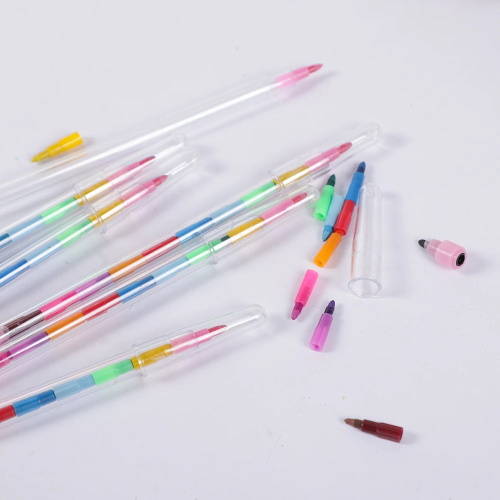 10Pcs 11 Colors Block Crayon Colorful Painting Pen for Kids Birthday Party Favors Kindergarten Rewards Goodie Bag Pinata Fillers
