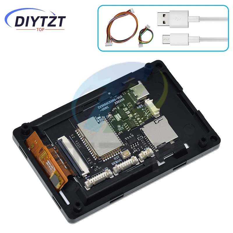 1PCS ESP32 개발 보드 - WT32-SC01 PLUS, 3.5인치 320X480 용량성 멀티 터치 LCD 화면 내장 블루투스 Wifi