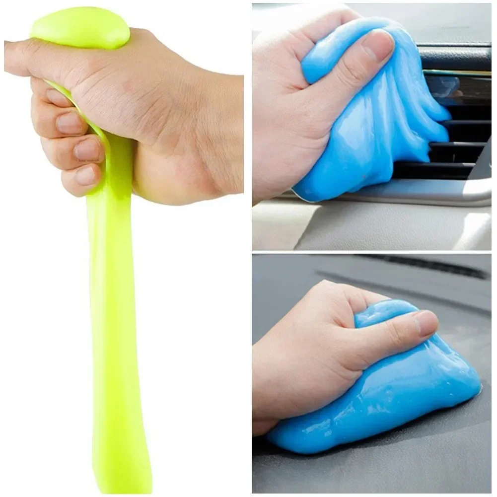 Car Cleaning Gel 70g MultiFunctional Clean Tool Gel Clean Soft Rubber Car Air Conditioning Vents Dusting Soft Clay For Car Interior Tools