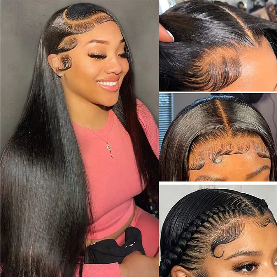 13x6 HD Lace Frontal Wigs Brazilian Straight Human Hair Wigs For Women Pre plucked 13X4 Transparent Lace Front Human Hair lace front wig human hair wigs human hair wig front lace wig