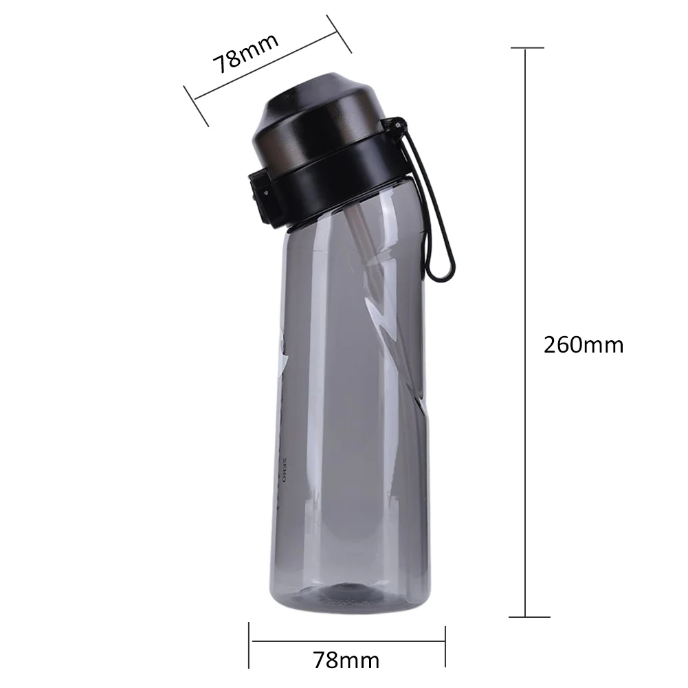 650ML LeakProof Scent Flavored Water Bottle with 5 7 10Pcs Flavor Pods Air Water Up Bottle Portable for Travel Climbing Hiking