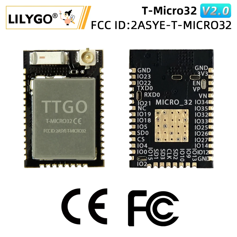 LILYGO® T-Micro32 V2.0 ESP32 Wireless Wifi Bluetooth Module ESP 32