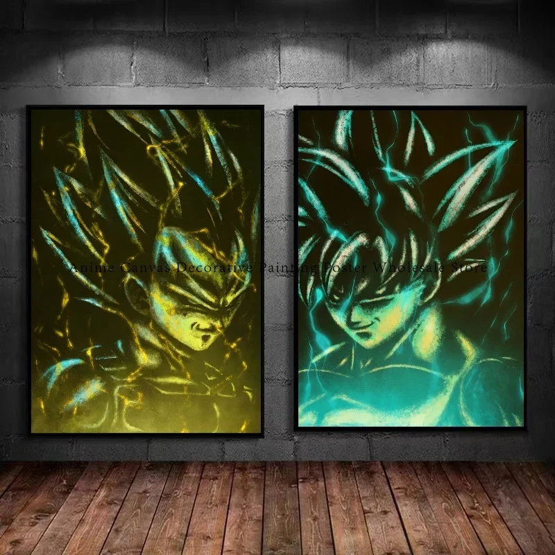 Canvas Painting Japanese Anime Dragon Ball Painting Character Goku Poster HD Print Wall Living Room Wall Art Decoration Picture