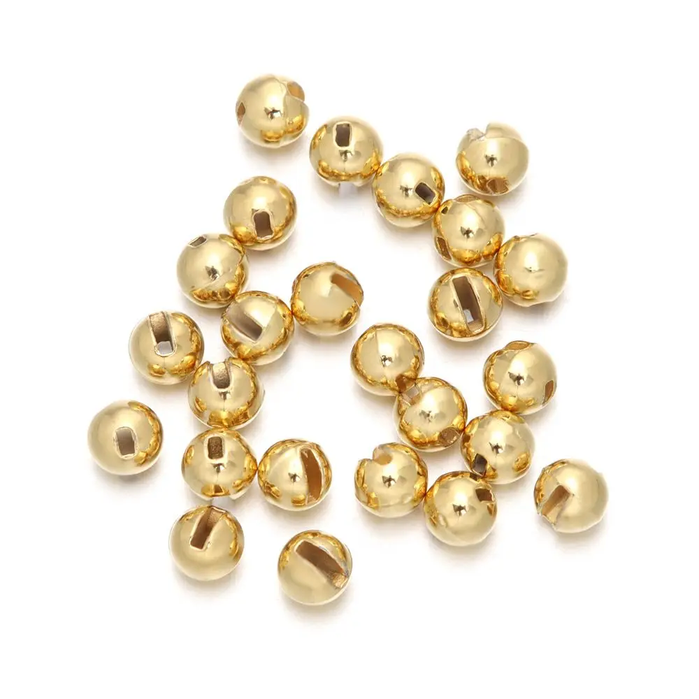25Pcs/lot Nice-Designed Slotted Tungsten Beads Fly Tying Beads Tungsten 2.5mm/3.0mm/3.5mm/4.0mm Fly Tying Material