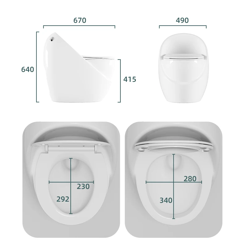 YYHC-White premium capsule egg-shaped sanitary ware Flush toilet bathroom ceramic siphon floor installation all-in-one 6