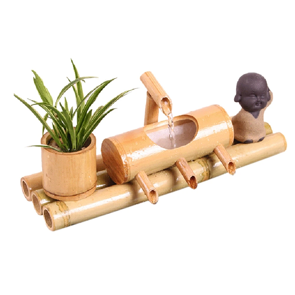 Bamboo Aquarium Water Recycling Feng Shui Decoration Tube Water