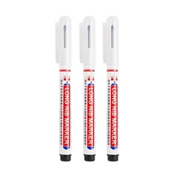 Waterproof Permanent White Paint Marker Pens (Black - 20mm - 3pcs)