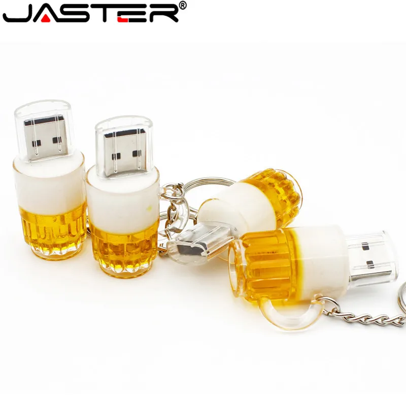 Jaster-usb Flash Drive com Vidro de Cerveja Caneca Modelo Especial Thumb Drive Memory Stick Usb 2.0 8gb 16gb 32gb 64gb - Imagem 4