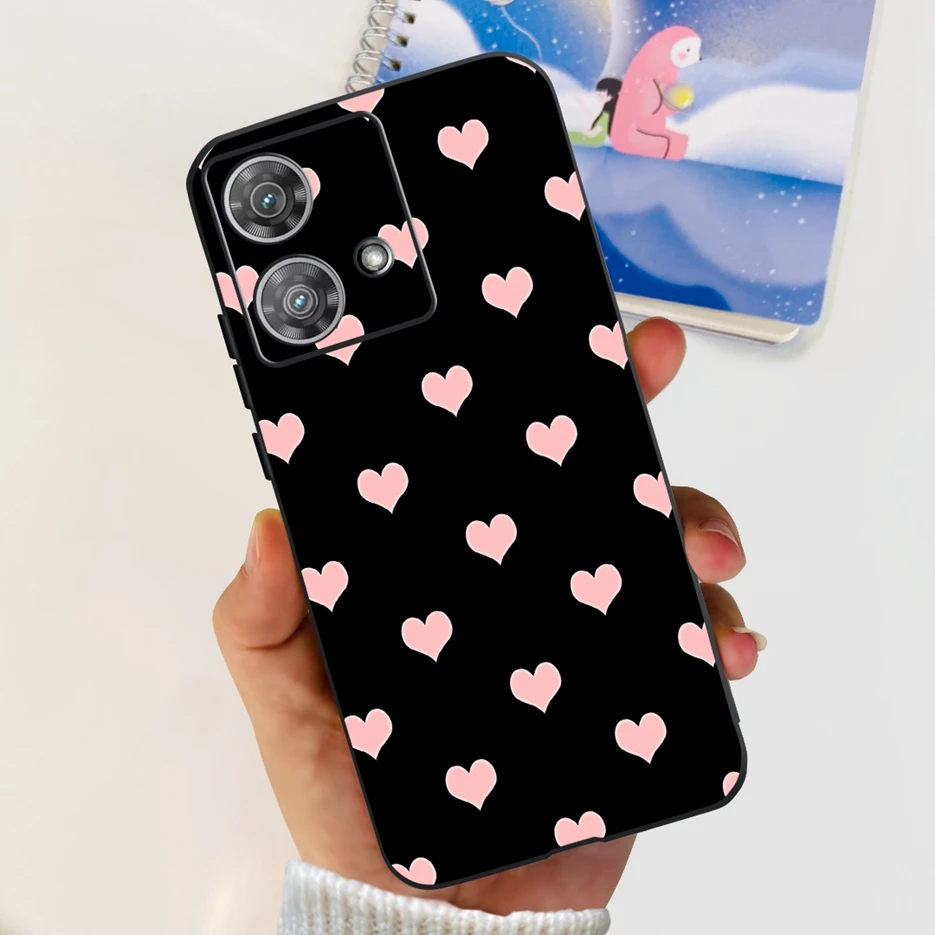 Cute Cat & Butterfly Soft Silicone Phone Case for Motorola Edge 40 Neo - Stylish Protective Back Cover