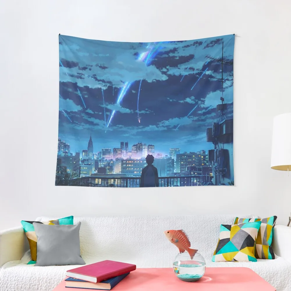 

kimi no na wa // your name Taki Stars BalconyTapestry home decor accessories wall decoration aesthetic home decor