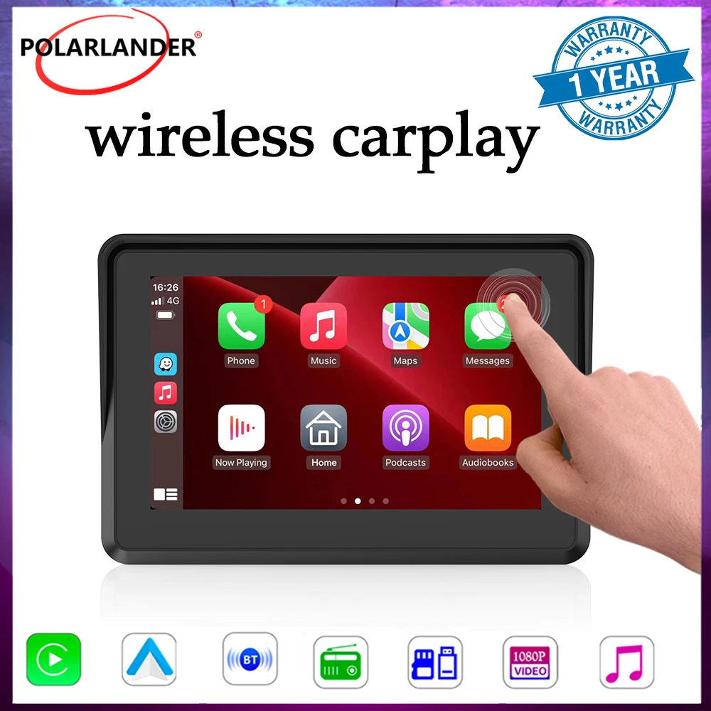 PND-Q5S 오토바이 카플레이 내비게이터 - 5인치 방수 IPS 스크린 무선 ..