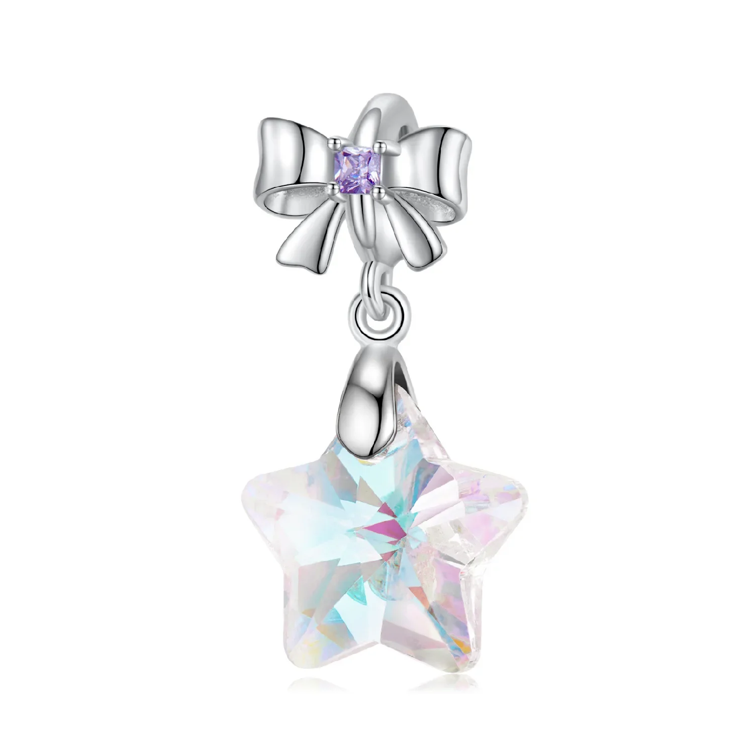 

Fluorescent color five pointed star crystal pendant female fashion niche diy jewelry necklace accessories