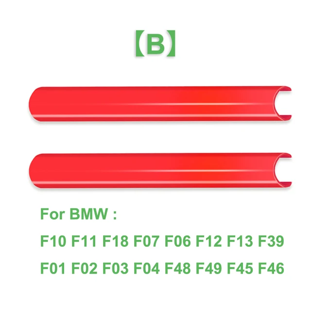 2Pcs Car Front Grille Trim Strips Cover Frame Stickers For BMW F10 E60 F30 F32 F20 F22 F06 F02 F25 F26 G20 1 2 3 4 5 6 7 Series B Red