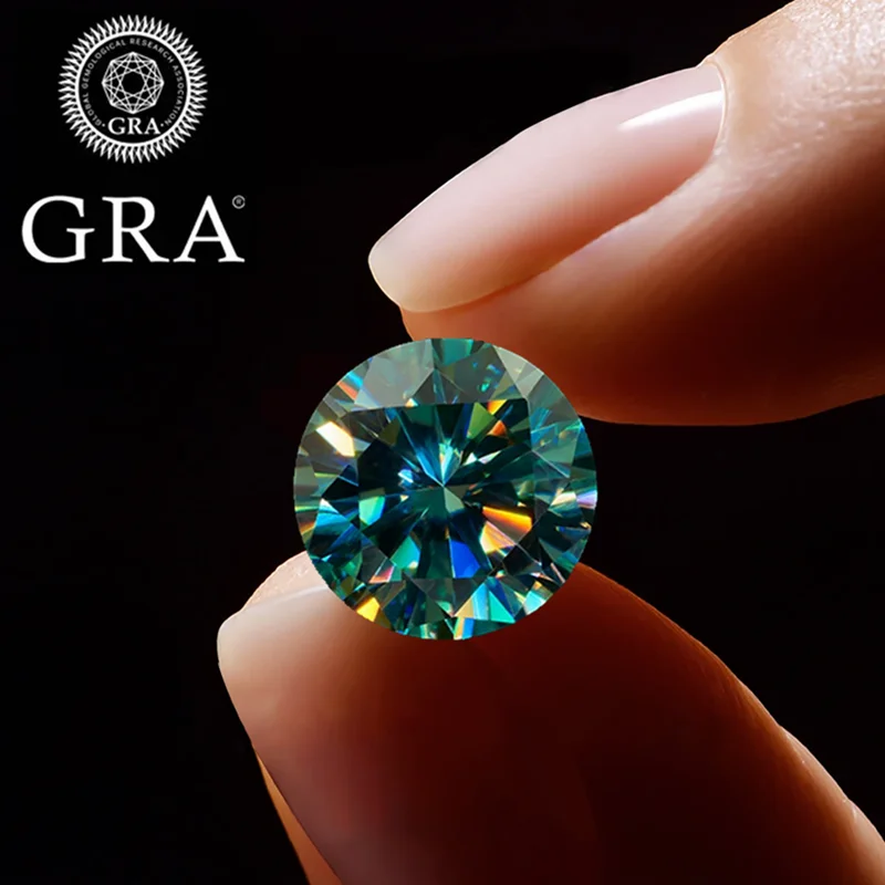 

Gorgeous Green Moissanite Diamonds Pass Test VVS Loose Gemstone With Report
