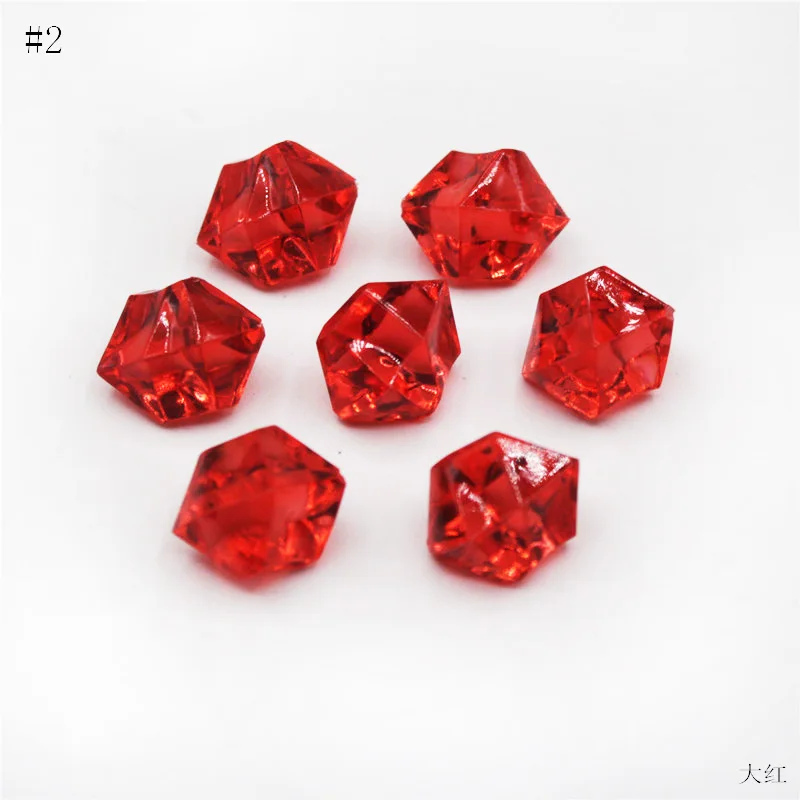 100PCS Plastic Gems Grains Colorful Small Stones Jewels Acrylic
