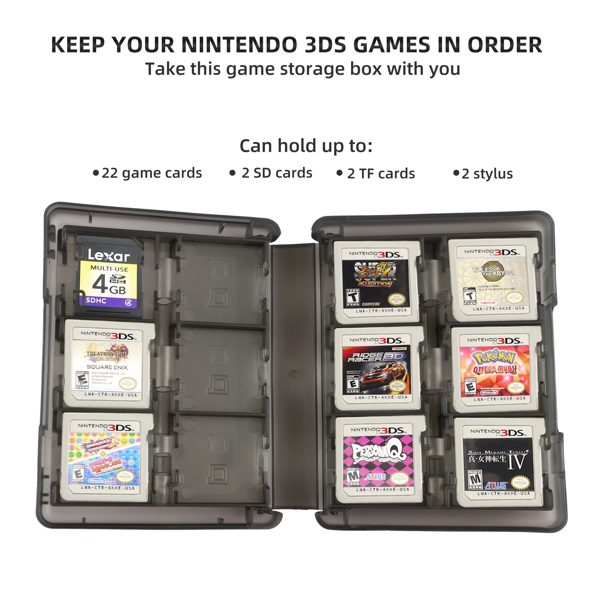 HOT Game Card Holder Ds Game Storage Game Card New 3ds Xl