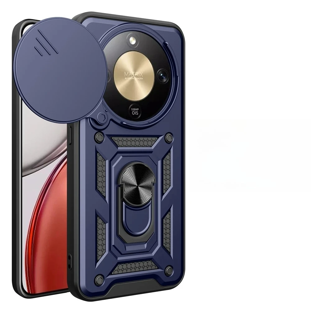 Durable Magnetic Phone Case with Ring Holder and Military Grade Protection