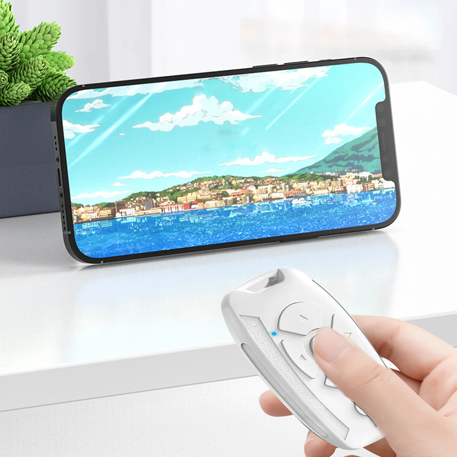 Blue-toothCompatible Remote Control Camera Shutter USB Wireless Phone Page Turner For TikToks Live Video Kwai Ebook IOS Androi