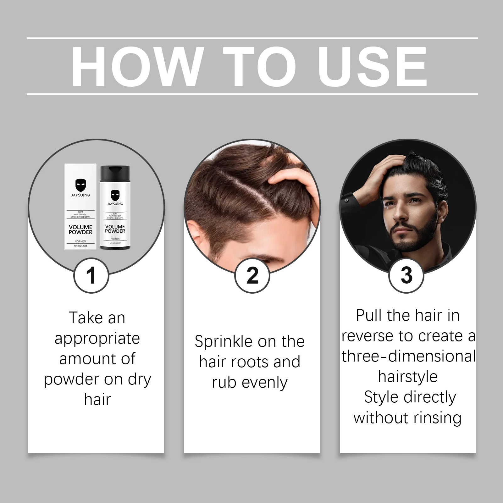 Hair Styling Powder Men's Styling Essential Adds Matte Finish & Volume Lightweight Volumizing & Oil-Control Care For Men & Women view 6