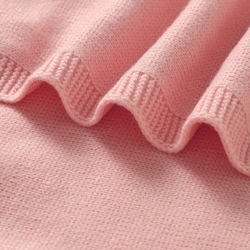 Baby Blanket Knit Newborn Boy Girl Bedding Quilt 100*80CM Infant Stroller Swaddle Wrap Super Soft Fashion Cute 3D Flowers Plaid 4