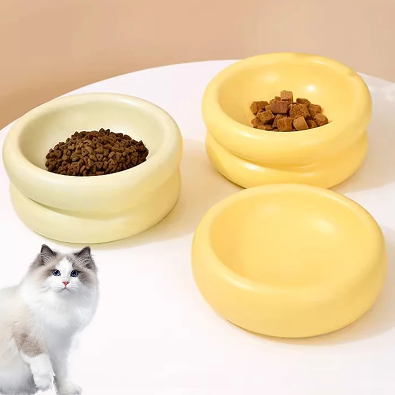 

Керамические миски для кошек, милая кормушка для кошек, основная миска для собак и кошек, маленькие миски для кормления домашних животных для кошек, котят, маленьких собак