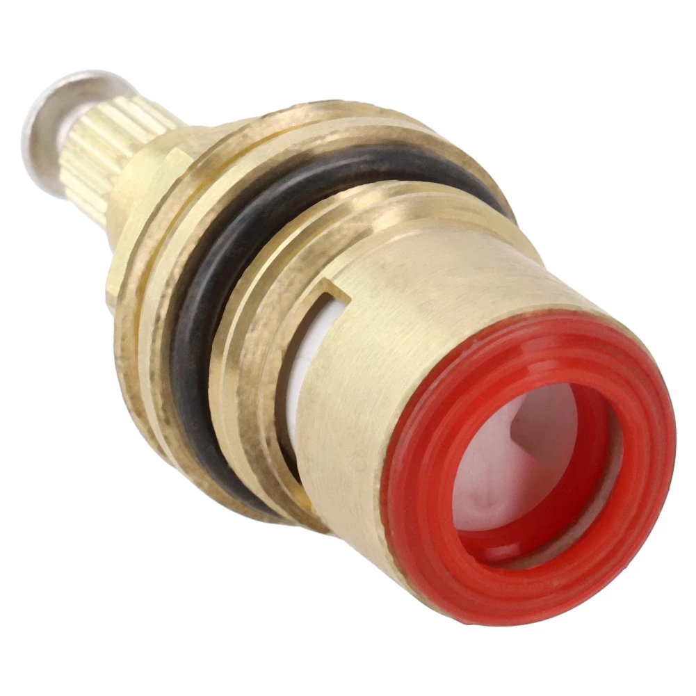 Bathroom Faucet Universal Tap Valves Brass Ceramic Disc Gland Quarter Turn 20 Teeth 1/2" Inner Faucet Valve Replacement