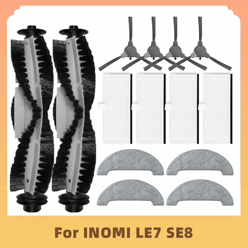 

For INOMI LE7 SE8 Robot Vacuum Cleaner Spare Parts Main Side Brush Hepa Filter Mop Replacement Accessories Kits