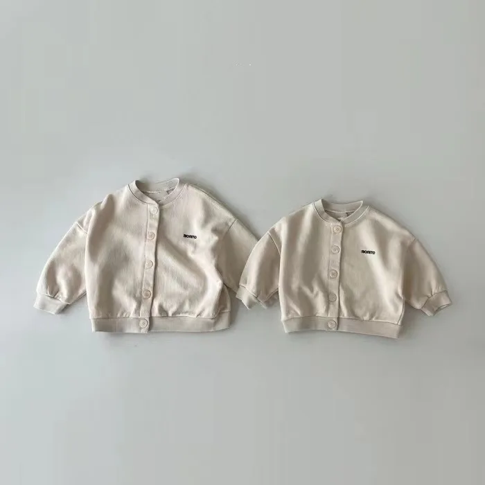 Autumn New Baby Long Sleeve Casual Coat Infant Cute Letter Print Cardigan Jacket Cotton Newborn Toddler Boy Girl Clothes