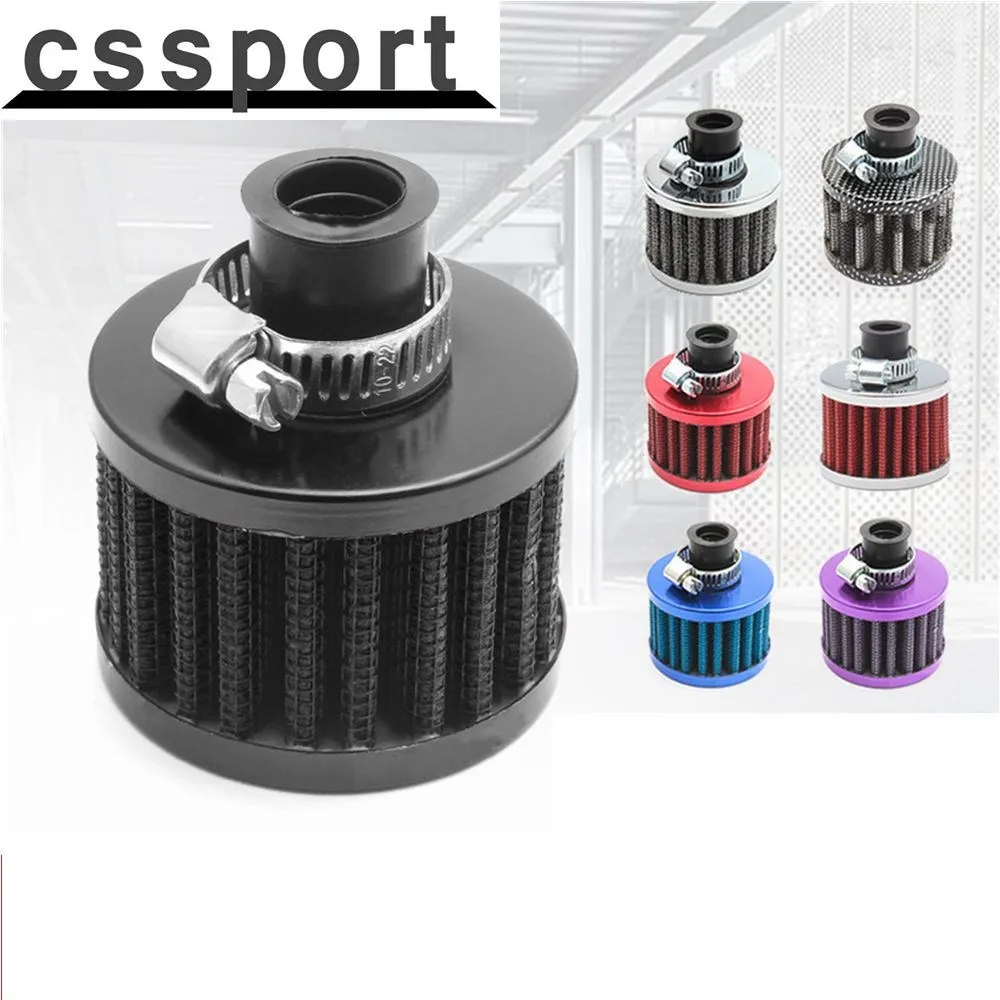 Filtro aria universale per auto, 12 mm/25 mm, adatto per moto, presa d'aria fredda, ad alto flusso, mini filtri sfiato (nastro, 25 mm