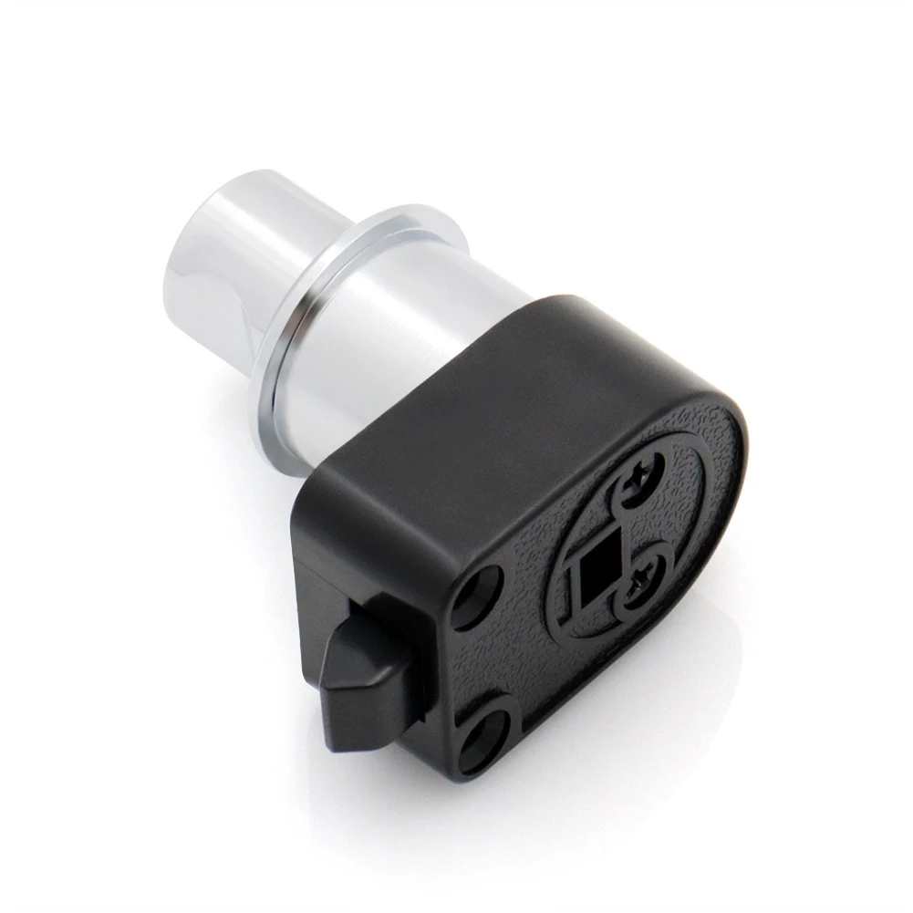 Cabinet Lock Push Button Lock ABS Base Alloy Pull Handle Corrosion-resistant Plastic Materials Reliable Lock Sturdy Construction
