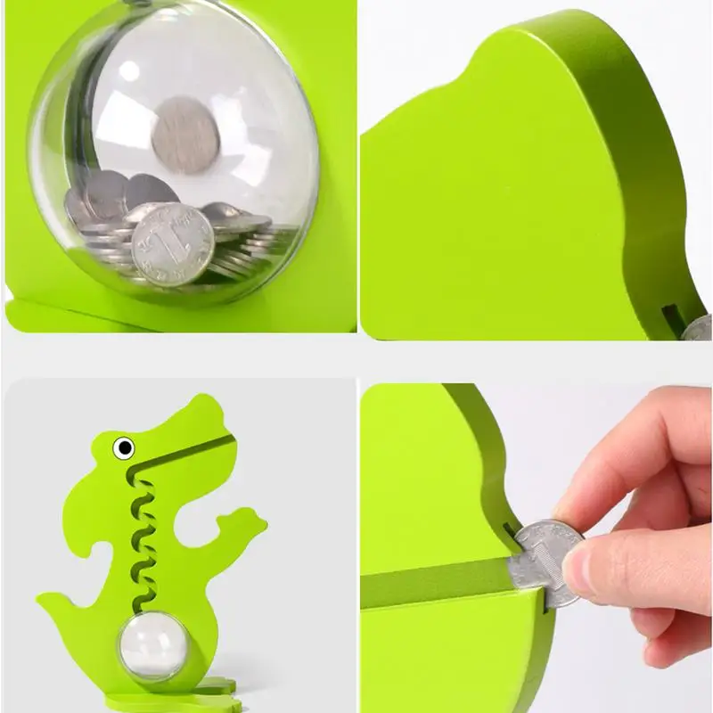 Kids Money Banks Dinosaur Shaped Piggy Bank Transparent Piggy Bank Seeing Coins Creative Fun Coin Box Money Banks 5