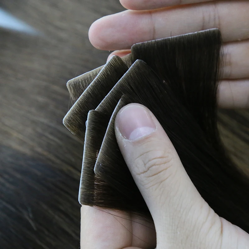 Injectione Invisible Tape In Hair Extensions Straight Brazilian Virgin PU Skin Weft Tape Hair Extensions Natural Real Human