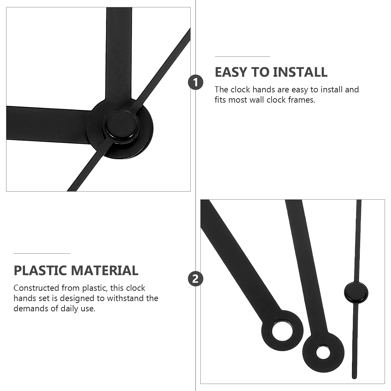 10 Sets Clock Hands Profession DIY Wall Clock Hands Pointer Quartz Clock Dial Repair Kit Replacement Clock Accessories Home Deco 5
